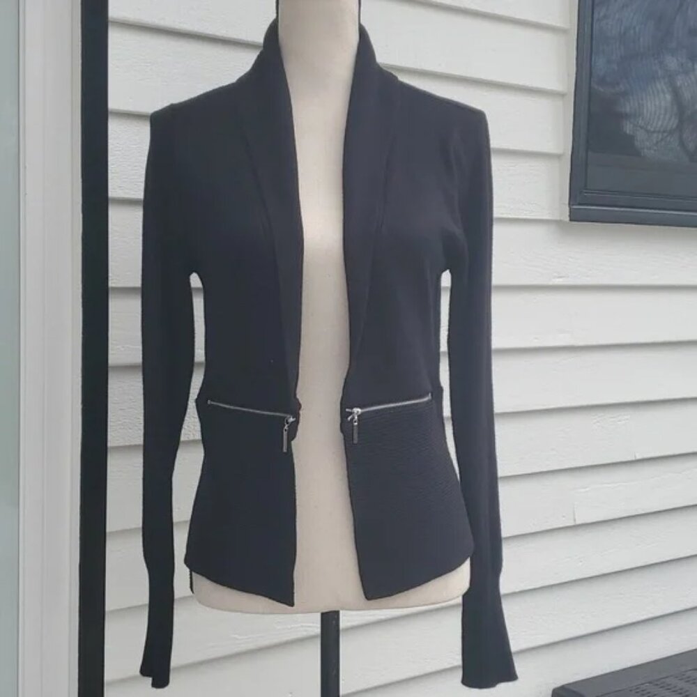 NWT Premise Black Cowl Neck Cardigan | Premise Open Front Cardigan Sweater